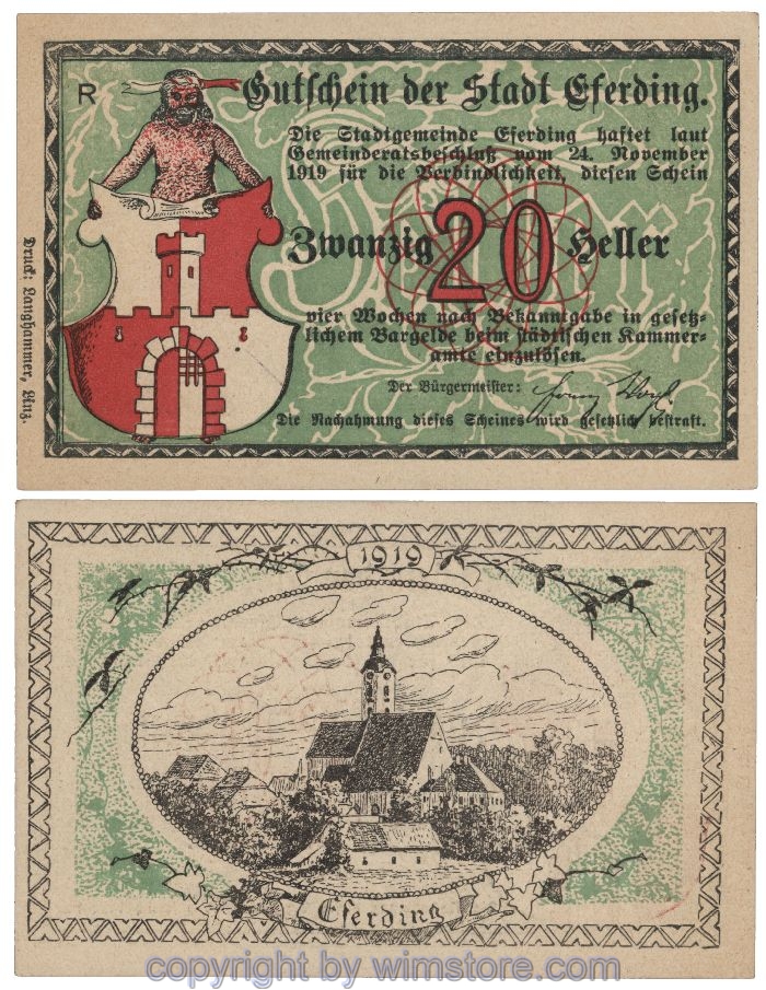 Eferding, G0152I20a, 20 Heller, R; 1-