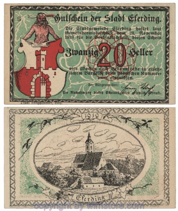 Eferding, G0152I20a, 20 Heller, S; 1-2