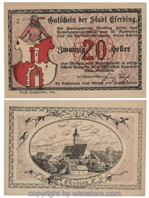 Eferding, G0152I20a, 20 Heller, Z; 1-2