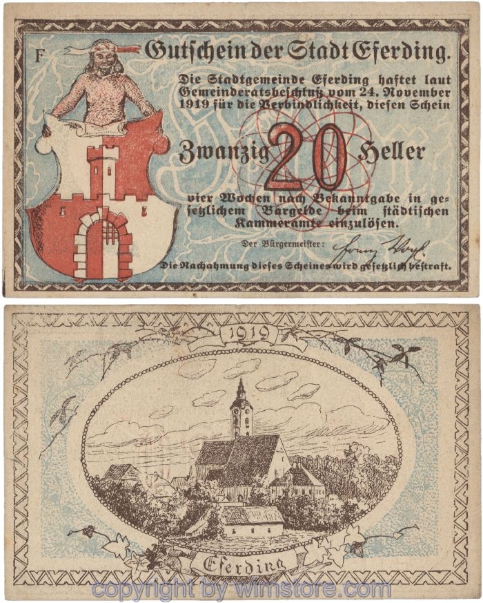 Eferding, G0152I20b, 20 Heller, F; 2