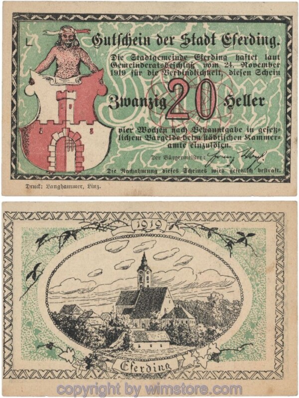 Eferding, G0152I20b, 20 Heller, L; 2