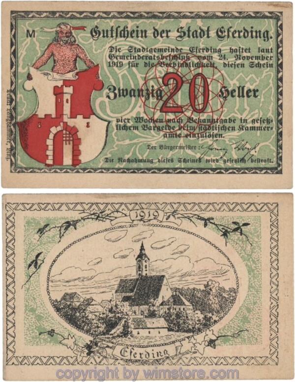 Eferding, G0152I20b, 20 Heller, M; 2