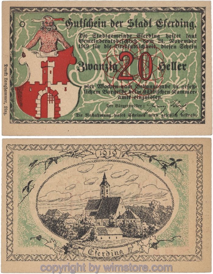 Eferding, G0152I20b, 20 Heller, O; 2