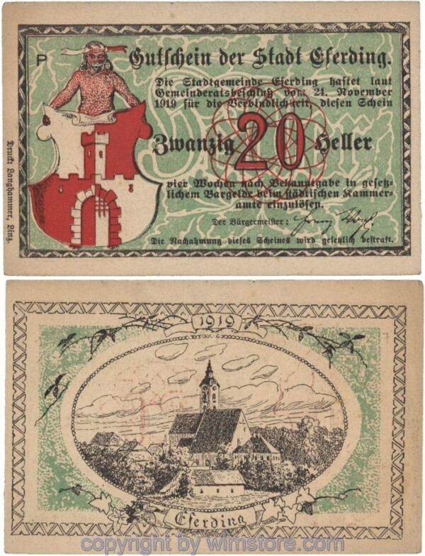 Eferding, G0152I20b, 20 Heller, P; 3