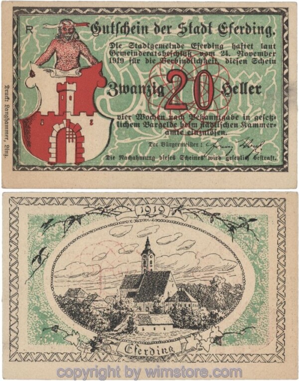 Eferding, G0152I20b, 20 Heller, R; 1-