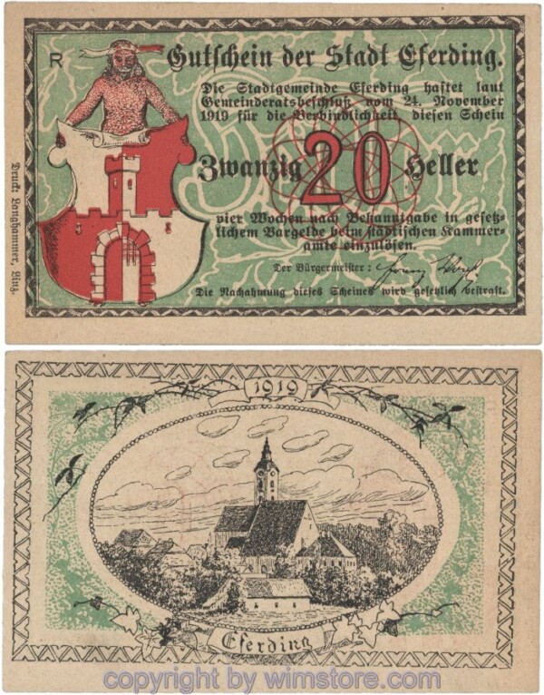 Eferding, G0152I20b, 20 Heller, R; 2