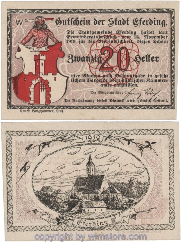 Eferding, G0152I20b, 20 Heller, W; 2