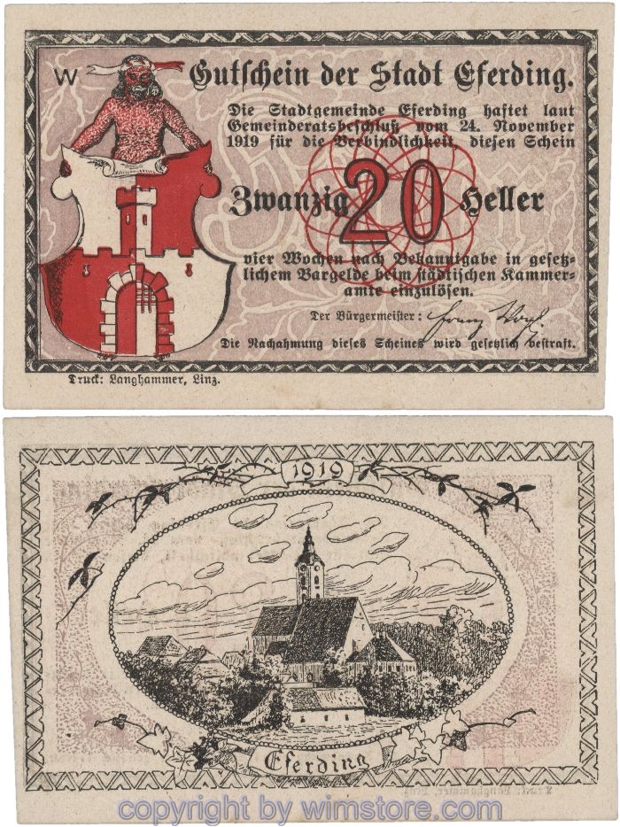 sn102978 Eferding, G0152I20b, 20 Heller, W; 2