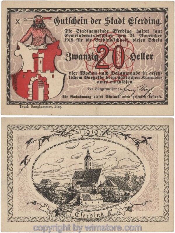 sn102979 Eferding, G0152I20b, 20 Heller, X; 1-