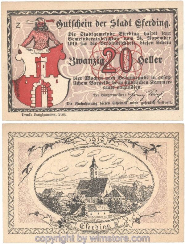 sn102984 Eferding, G0152I20b, 20 Heller, Z; 2