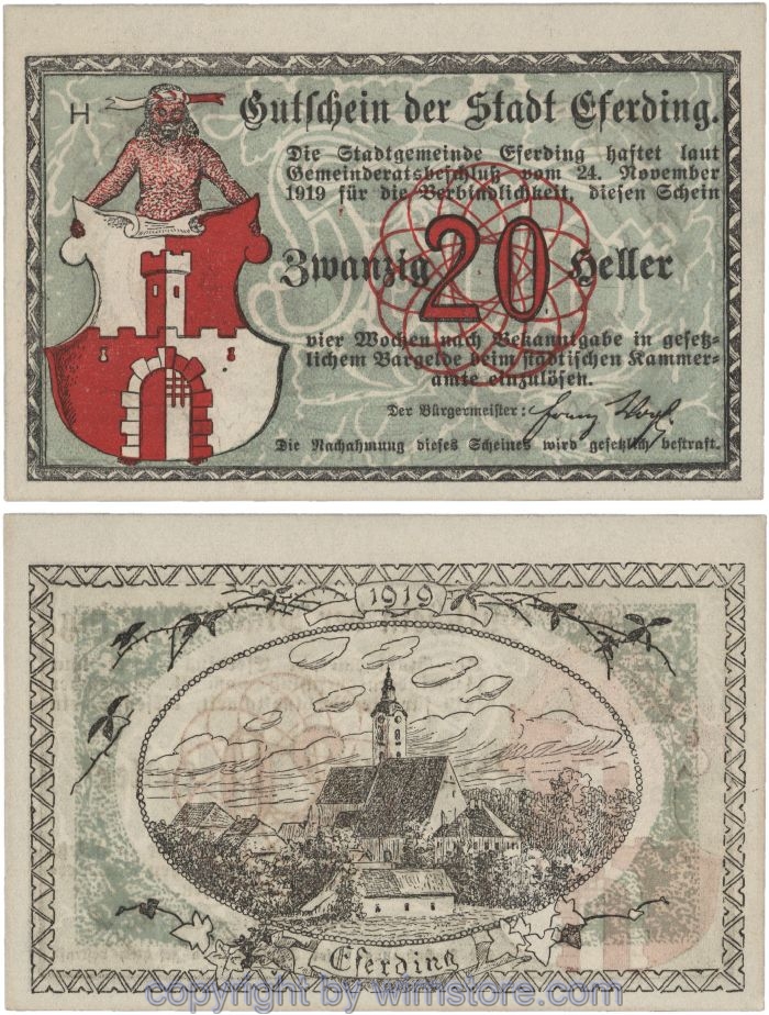 Eferding, G0152I20c, 20 Heller, H; 2