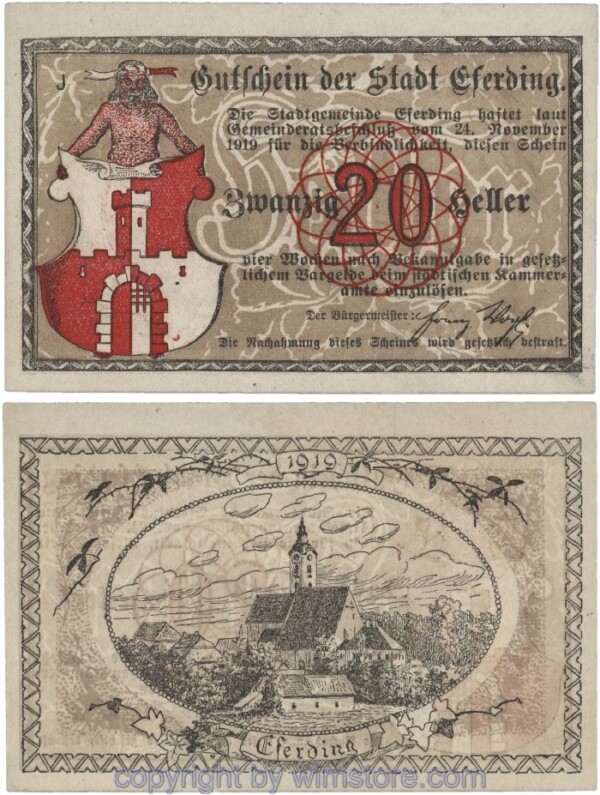 Eferding, G0152I20c, 20 Heller, J; 1