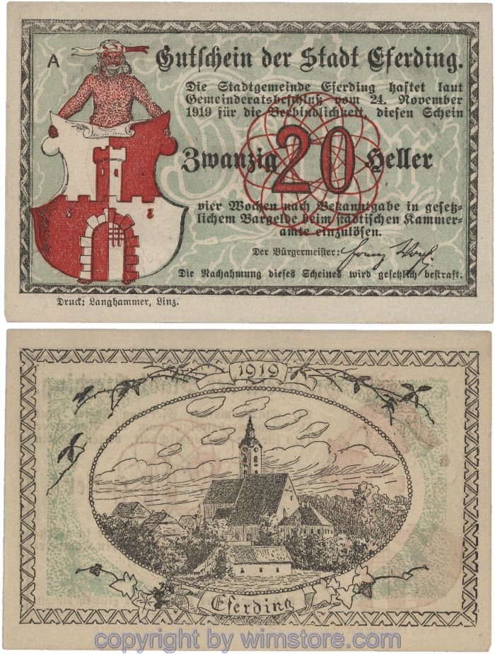 Eferding, G0152I20d, 20 Heller, A; 1-2