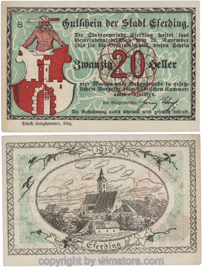 Eferding, G0152I20d, 20 Heller, B; 2