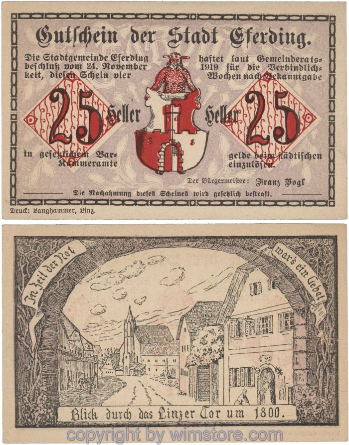Eferding, G0152I25eA, 25 Heller; 1