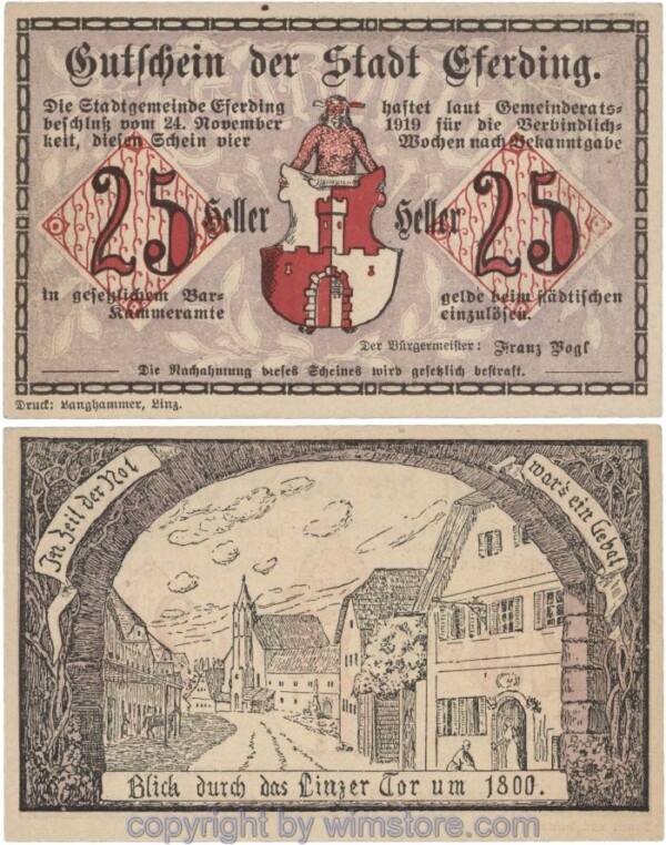 Eferding, G0152I25eA, 25 Heller; 1-2