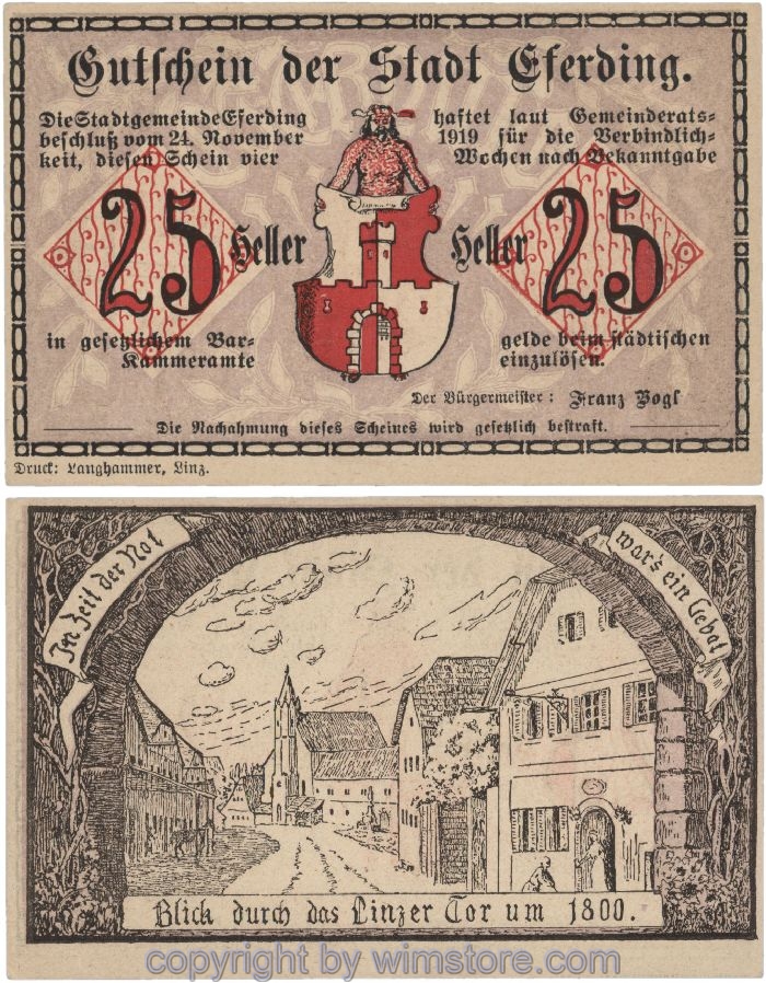 Eferding, G0152I25eB, 25 Heller; 1