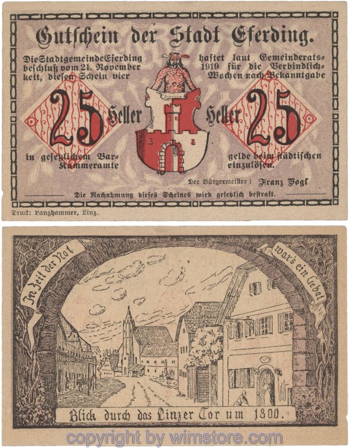 Eferding, G0152I25eB, 25 Heller; 2