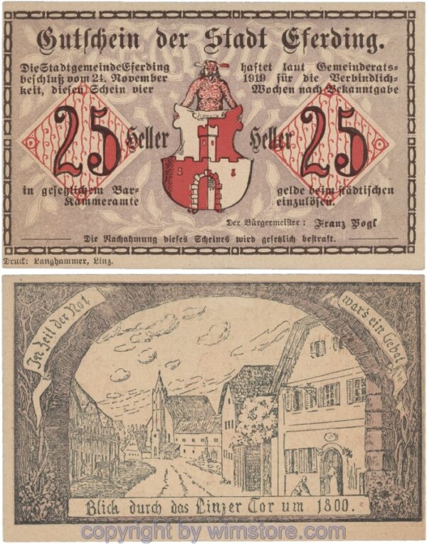 Eferding, G0152I25hB, 25 Heller; 1-2