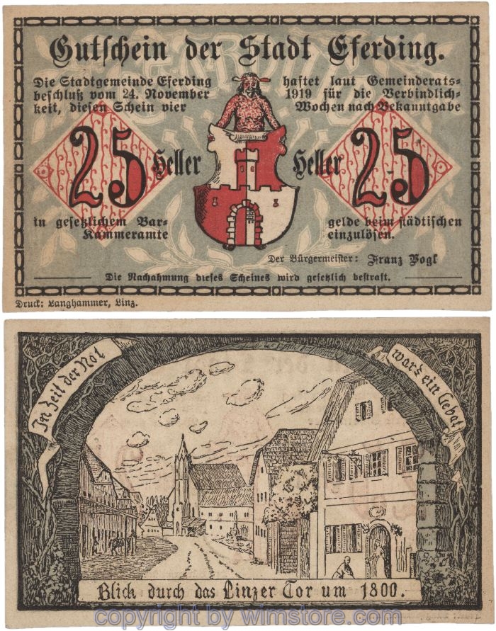 Eferding, G0152I25iA, 25 Heller; 1