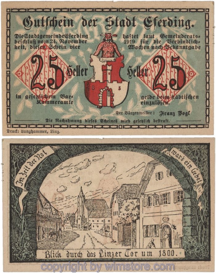 Eferding, G0152I25iB, 25 Heller; 1-2