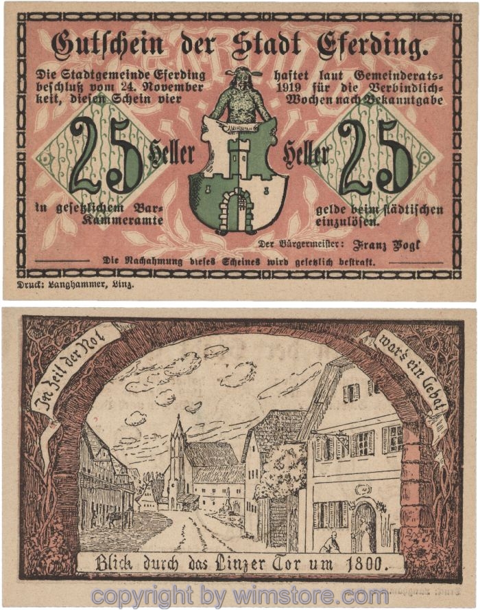Eferding, G0152I25kA, 25 Heller; 1