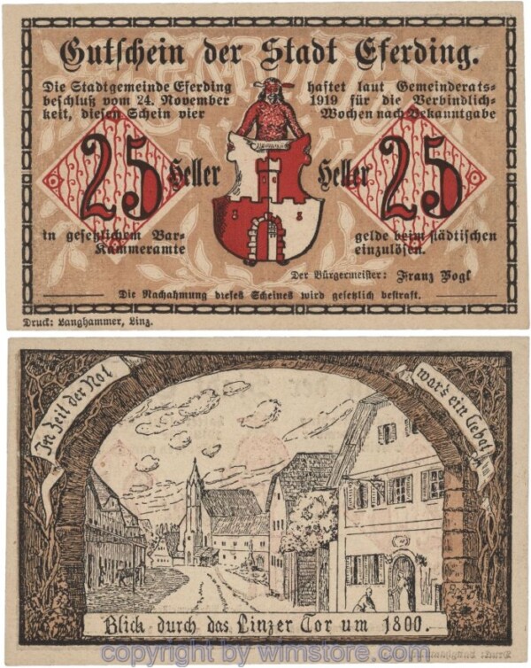 Eferding, G0152I25mA, 25 Heller; 1-