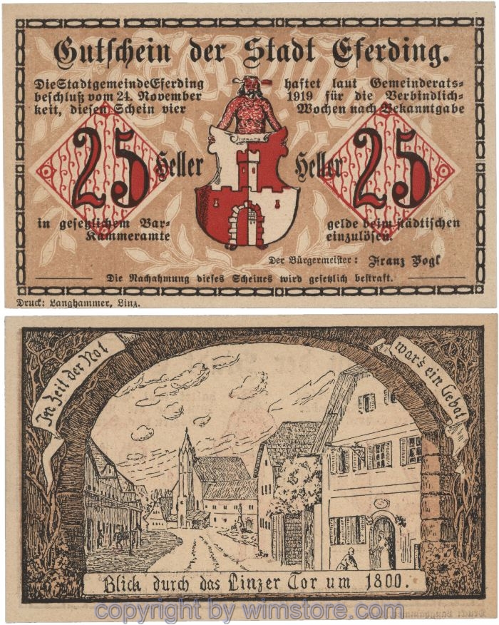 Eferding, G0152I25mB, 25 Heller; 1