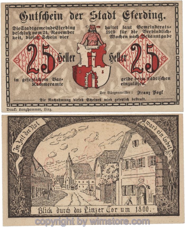 Eferding, G0152I25nB, 25 Heller; 1