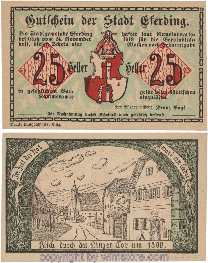 Eferding, G0152I25pA, 25 Heller; 1