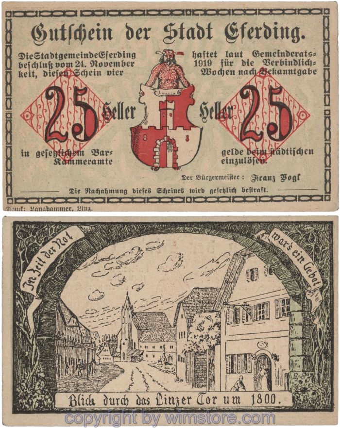 Eferding, G0152I25pB, 25 Heller; 2