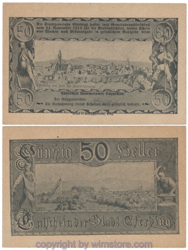 Eferding, G0152I50e1, 50 Heller; 1-2