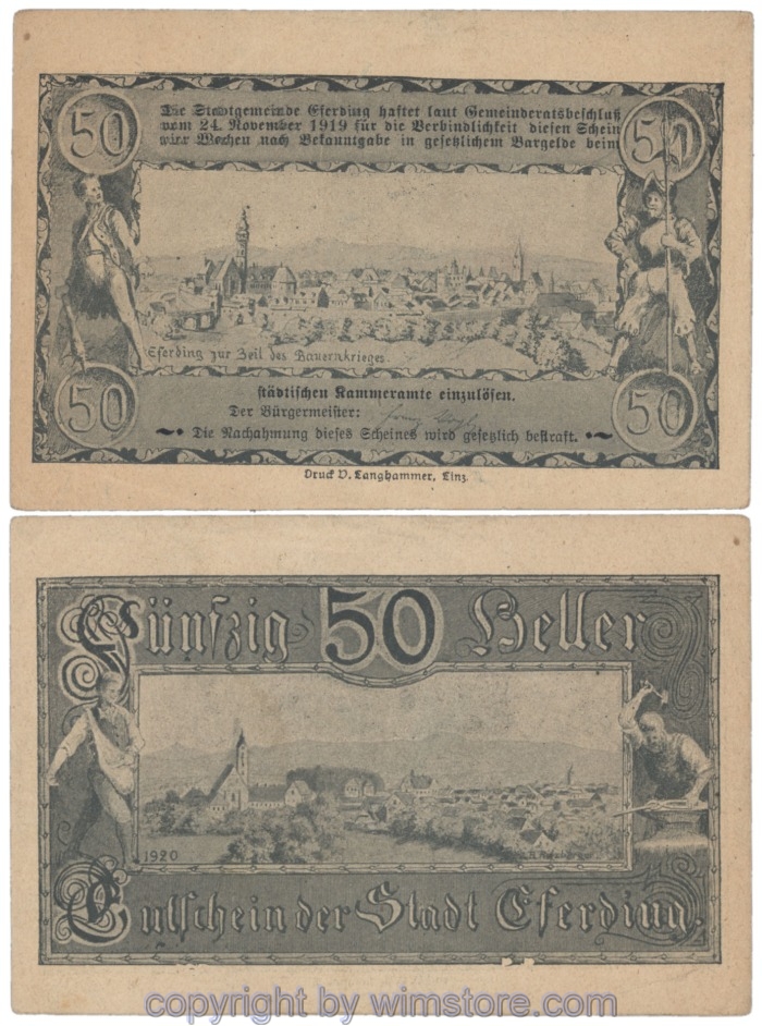 Eferding, G0152I50e2, 50 Heller; 2
