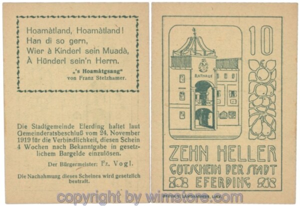 Eferding, G0152II10Aadd, 10 Heller; 1-