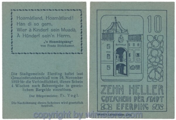 Eferding, G0152II10Abaa, 10 Heller; 1-