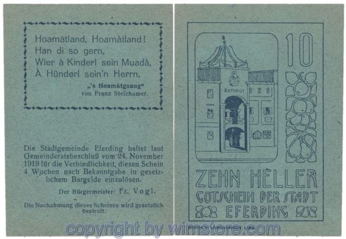 sn103148 Eferding, G0152II10Abaa, 10 Heller; 2