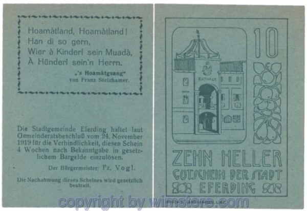 Eferding, G0152II10Abdd, 10 Heller; 1-