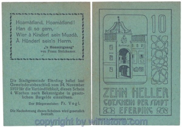 Eferding, G0152II10Abee, 10 Heller; 1-