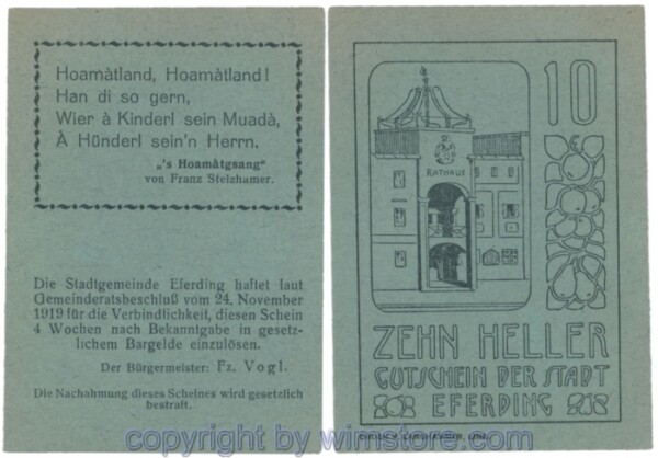Eferding, G0152II10Abff, 10 Heller; 1-