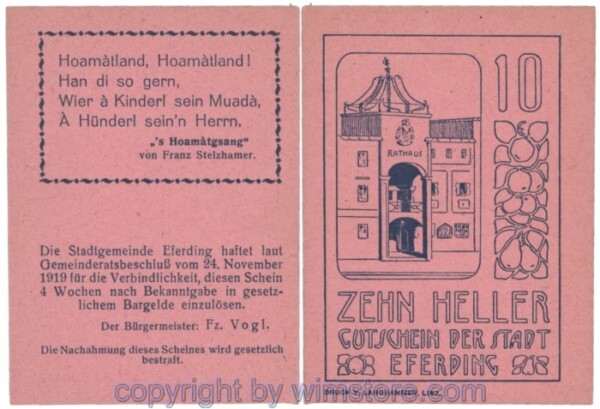 Eferding, G0152II10Acaa, 10 Heller; 1-