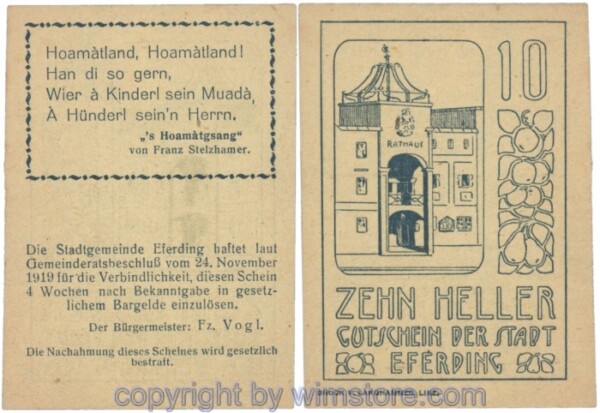 Eferding, G0152II10Baaa, 10 Heller; 1-