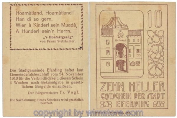 Eferding, G0152II10Babb, 10 Heller; 1-2