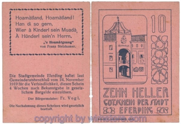 Eferding, G0152II10Bcaa, 10 Heller; 2