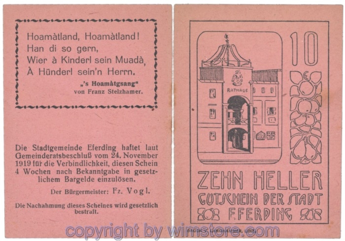 sn103194 Eferding, G0152II10Bcff, 10 Heller; 2