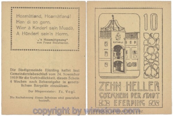 Eferding, G0152II10Dbcc, 10 Heller; 1-
