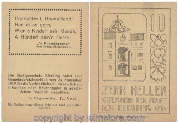 Eferding, G0152II10Dbcc, 10 Heller; 2