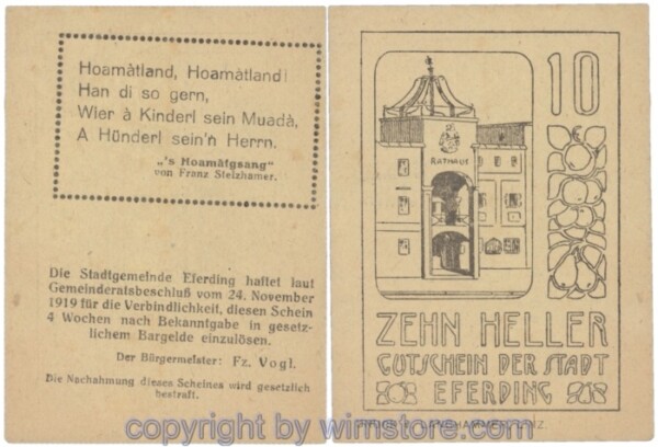 Eferding, G0152II10DbccF, 10 Heller; 1-2