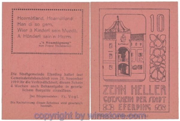 Eferding, G0152II10Gdcc, 10 Heller; 1-