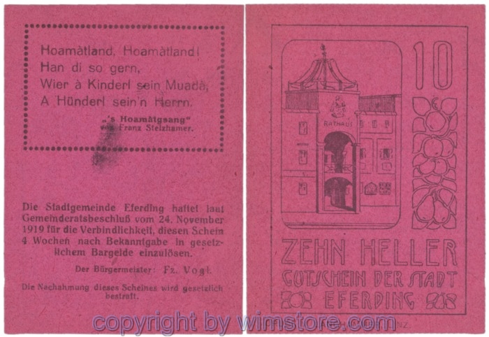 sn103215 Eferding, G0152II10Gebb, 10 Heller; 2