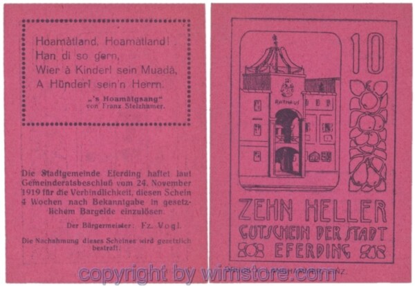 Eferding, G0152II10Gegg, 10 Heller; 1-